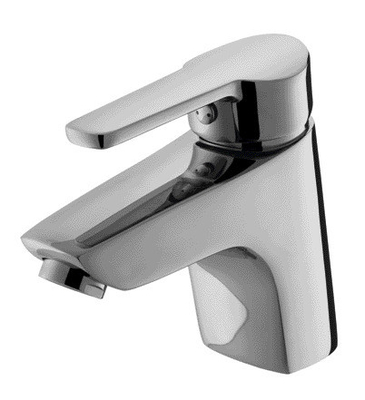 Rubinetto per lavabo in ottone a foro singolo con tubo di ingresso Rubinetti per lavabo cromati