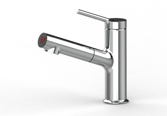 Estragga bagno del rubinetto di miscelatore della leva del rubinetto del bacino del visualizzatore digitale il singolo per il lavandino