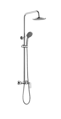 Set colonna doccia a scorrimento regolabile in ottone con cartuccia tripla funzione 35 mm cromata