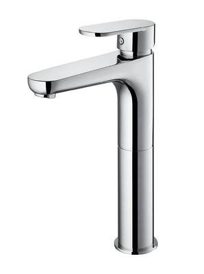 Rubinetto lavabo alto monocomando Cartuccia da 35 mm Acqua calda fredda Cromata