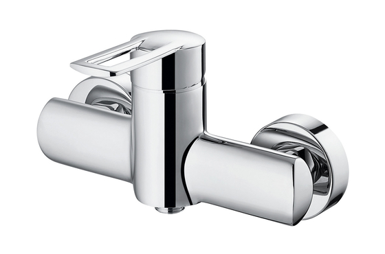 Rubinetto miscelatore doccia ergonomico 1 maniglia corpo in ottone pieno acqua calda fredda