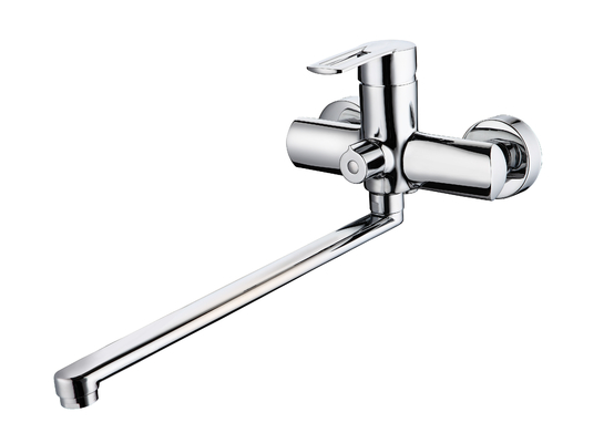 Rubinetto per vasca da bagno con beccuccio lungo a 2 fori Miscelatore per acqua calda da bagno a cartuccia da 35 mm