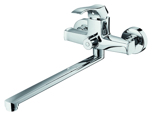 Rubinetto per vasca con montaggio a parete a lunga portata OEM, Rubinetto per miscelatore per vasca da bagno Elegante