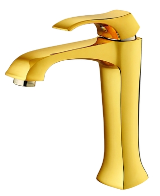 Rubinetti per lavabo da bagno in oro alto 195 mm Rubinetto per lavabo a collo lungo antiruggine