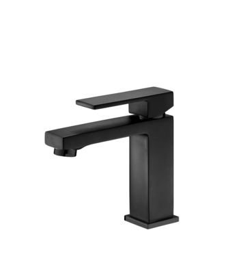 Rubinetto per lavabo monocomando a cartuccia in ceramica Rubinetti per bucato nero opaco contro la corrosione