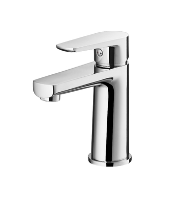 Rubinetto lavabo monocomando in ottone cromato Miscelatore acqua fredda calda alta 159 mm