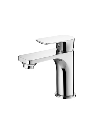Rubinetto per lavabo con montaggio a ponte in ottone monoforo Rubinetto per lavabo rotondo alto