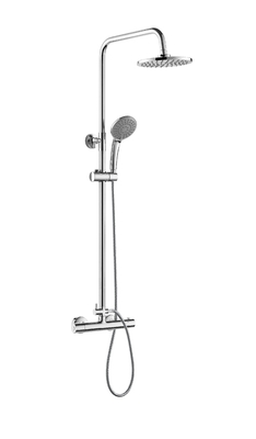 Set colonna doccia termostatica moderna 97 cm-130 cm soffione doccia rotondo montato a parete
