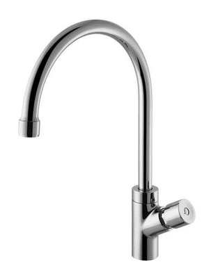 Rubinetto ritardato girevole a pulsante cromato per bagno di cucina di casa