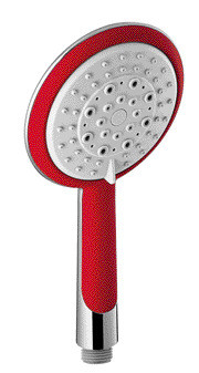 Doccia da bagno rosso brillante Ricambi per doccia a mano regolabile con capezzolo morbido