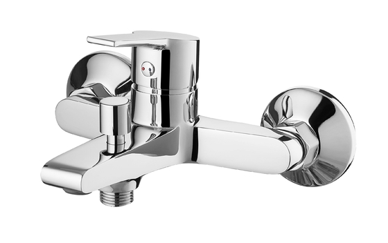 Miscelatore monocomando per vasca doccia resistente alla corrosione con deviatore acqua calda fredda