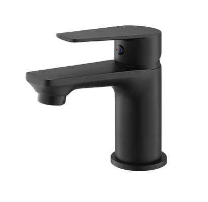 Rubinetto per lavabo da bagno nero opaco Rubinetti per lavabo monocomando lucidati a caldo e a freddo