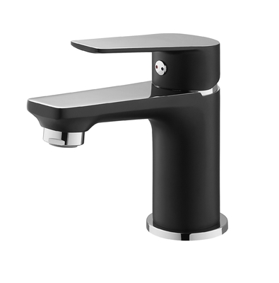 Rubinetto lavabo monocomando acqua calda e fredda disponibile nero e cromato