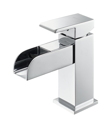 Rubinetto per lavabo a cascata Luce a LED Fornitura di acqua calda e fredda