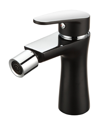 Rubinetto Bidet Classico Monoforo In Ottone Nero Con Disco In Ceramica Da 35Mm