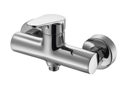Rubinetto miscelatore doccia in ottone cromato a parete per bagno