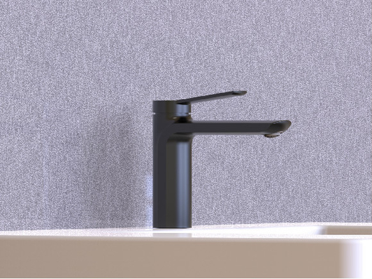 Rubinetto Bagno Monocomando Cromo Nero Senza Tirante