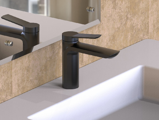 Rubinetto Bagno Monocomando Cromo Nero Senza Tirante