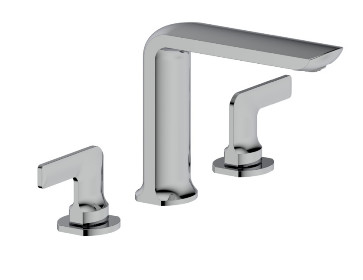 Rubinetto per lavabo da bagno a 2 maniglie diffuso Colore cromato a 3 fori
