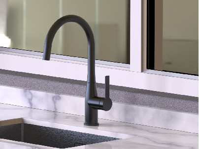 Rubinetti per miscelatore lavello da cucina anti impronte digitali ruotabili a 360 gradi