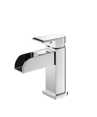 Bagno lavandino Rubinetto Deck Montaggio a leva singola Cascata Bacino Mixer Rubinetto LED Singolo buco Chrome