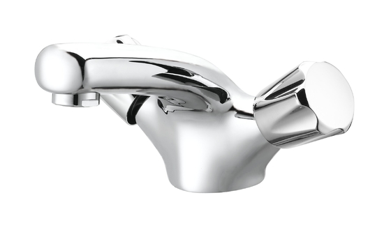 Tubino a doppia leva Bagno Lavabo Mixer Rubinetti Cromo Rubinetto caldo e freddo Corpo di valvola in ottone massello