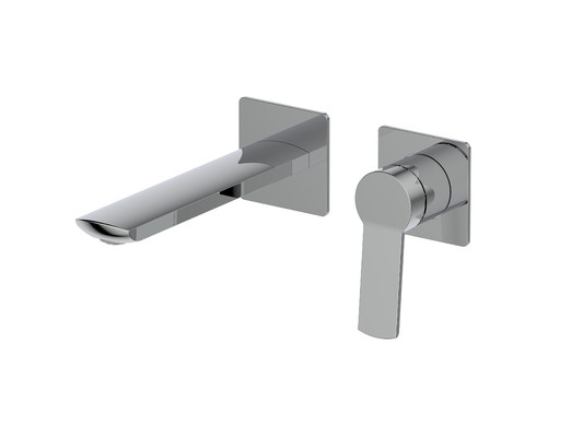 Miscelatore monocomando a 2 fori da incasso per lavabi