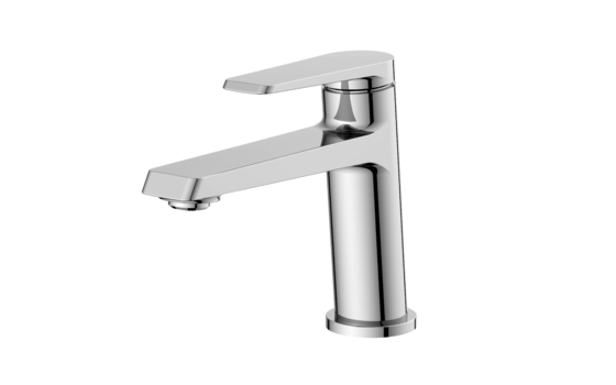 Faucet contemporaneo in ottone per vaschetto per lavaggio del corpo lucidato con un nucleo di valvola in ceramica